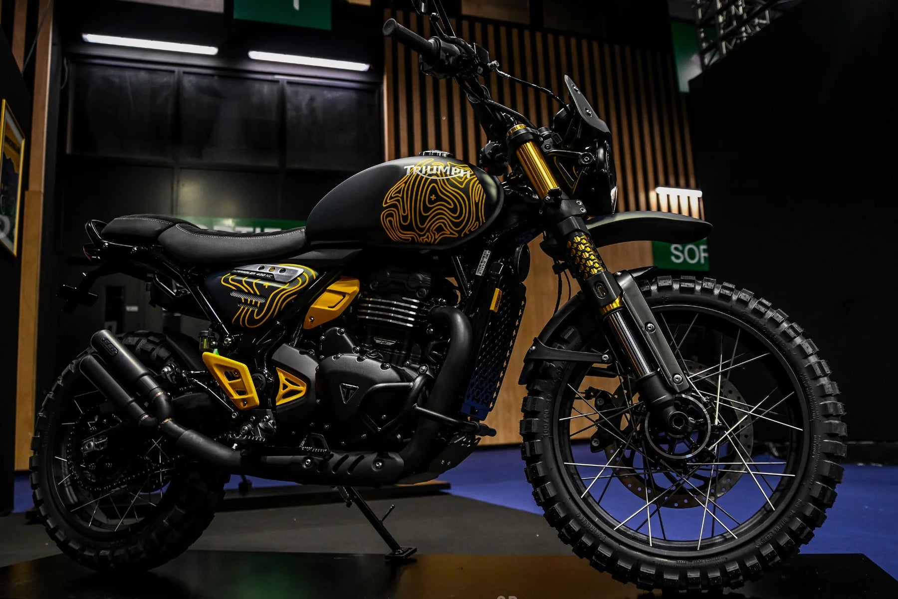 Support de plaque avec clignotants | Triumph 400 - photo 2