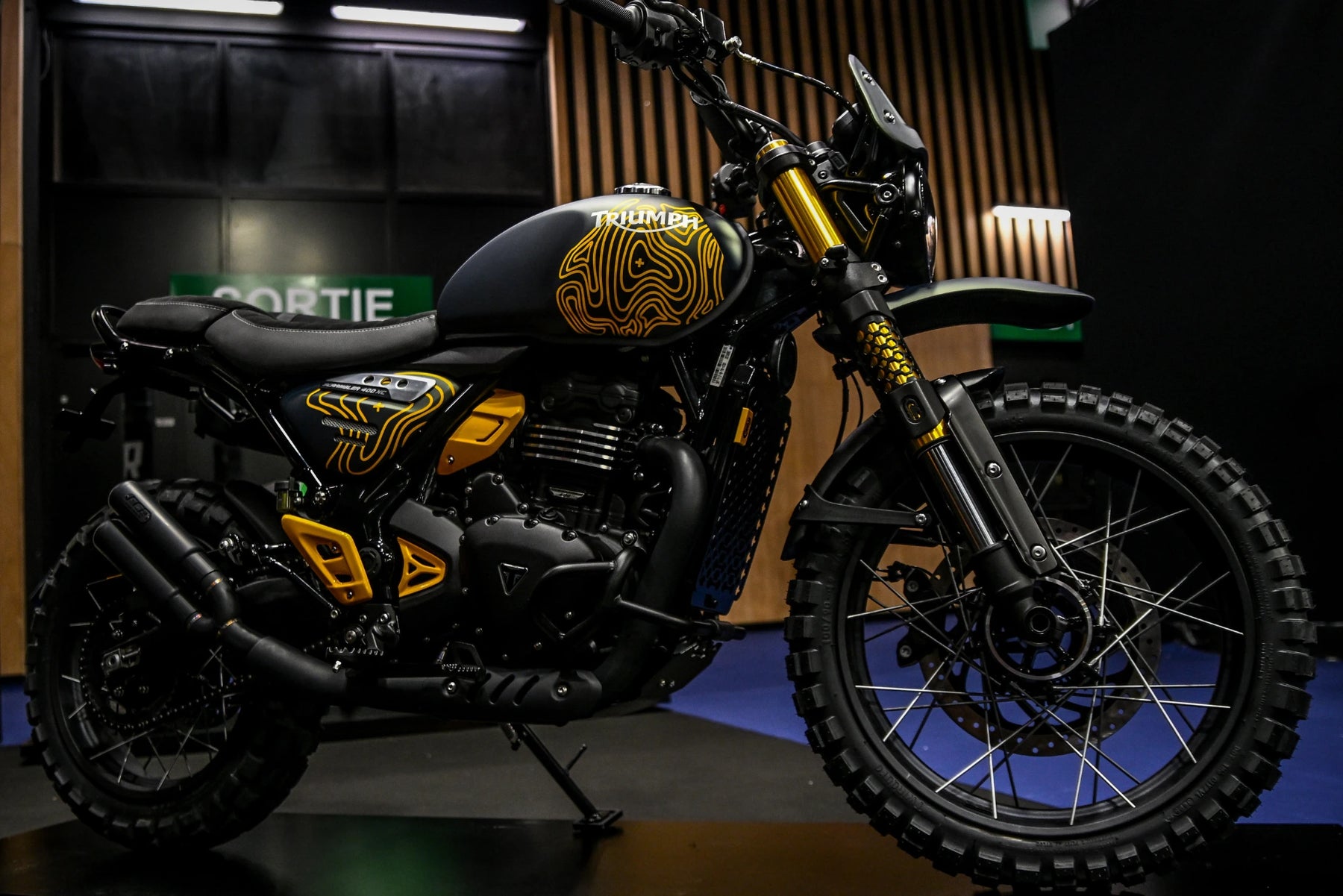FCR Accessoires dual silencer Triumph 400 Speed Scrambler