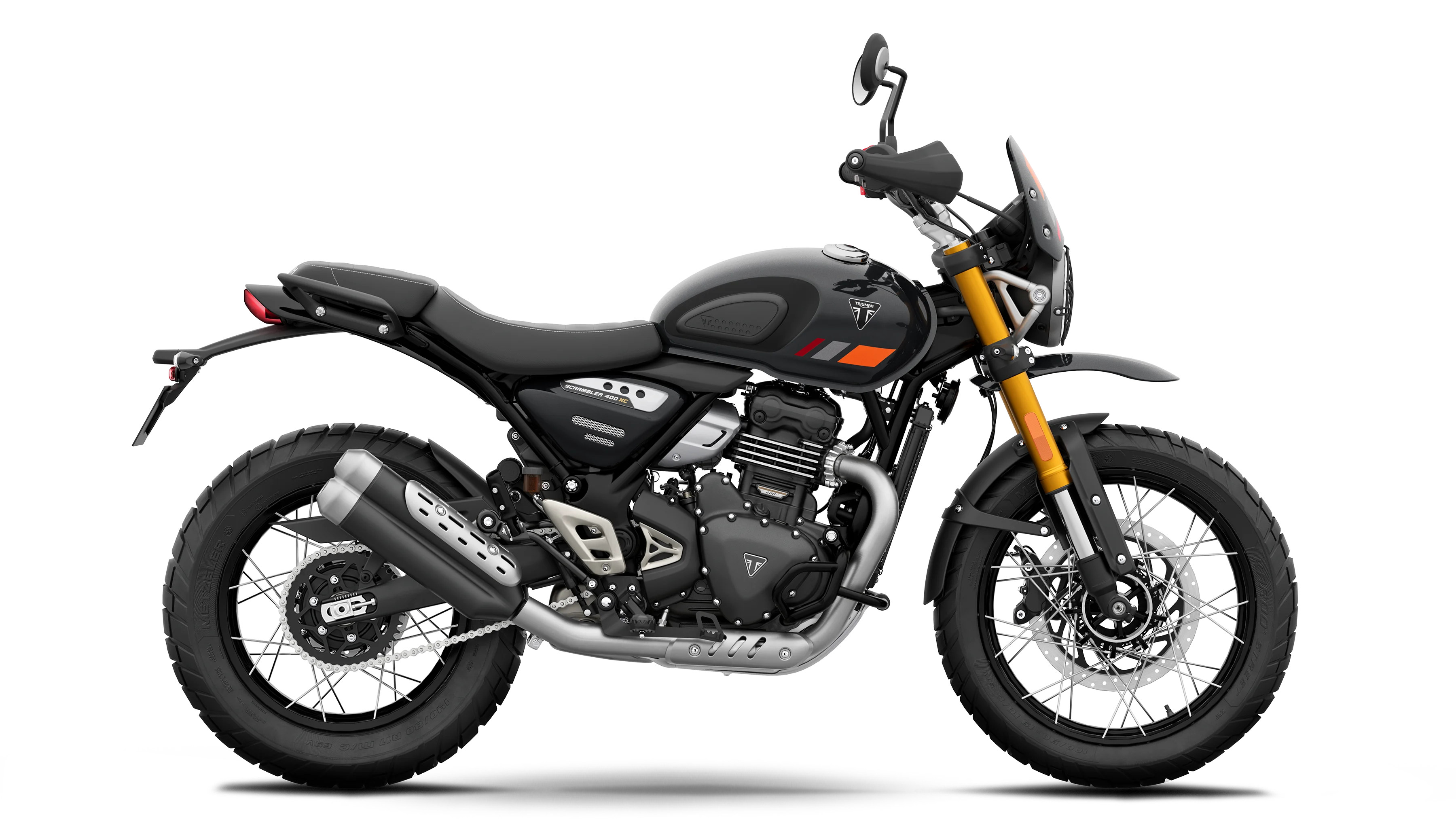 Triumph Scrambler 400 XC d'origine avant préparation avec les pièces FCR Accessoires