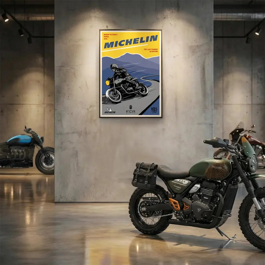 Affiche Moto Vintage | Michelin × FCR Original 