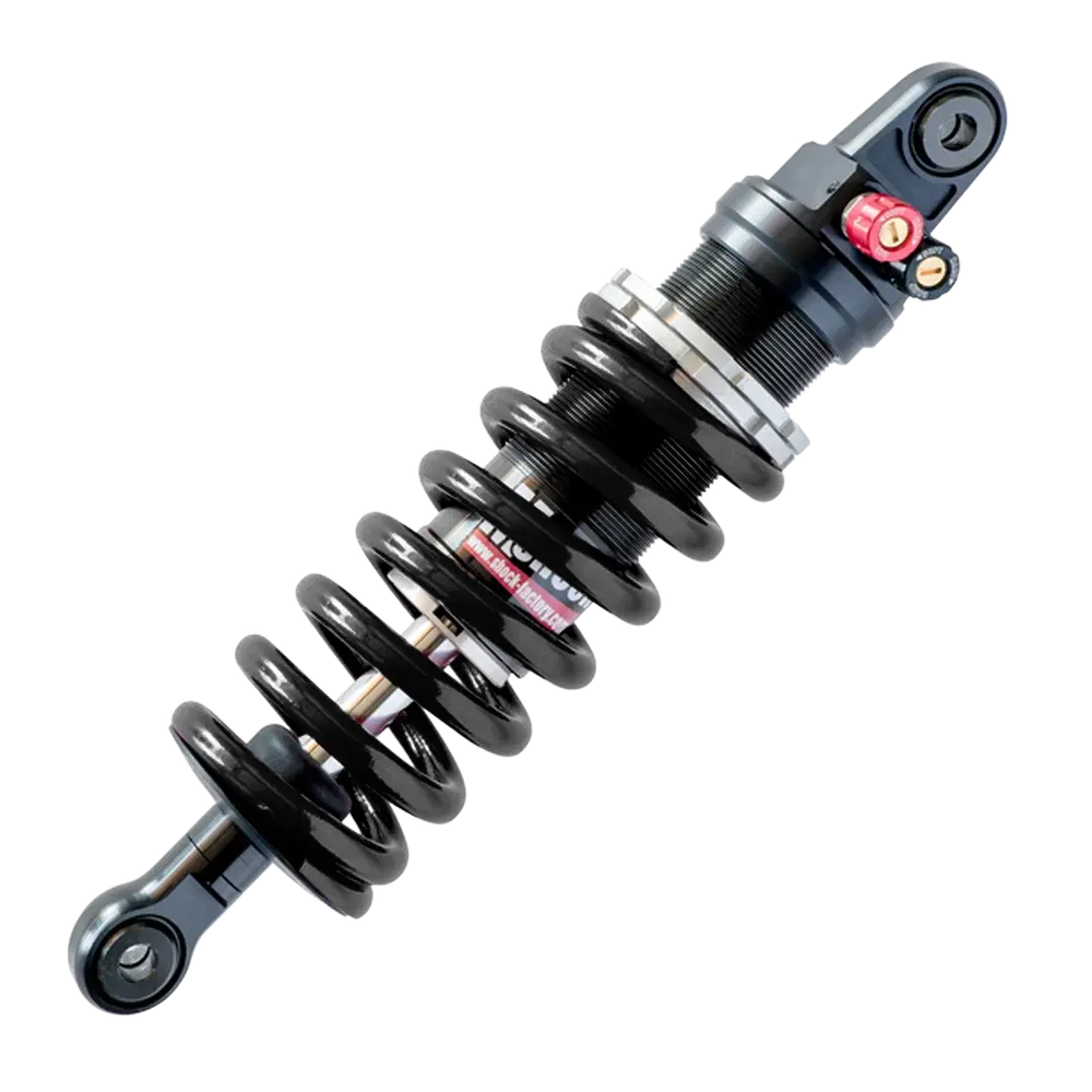 Amortisseur M-Shock 2 BMW R nineT - vue trois quarts avec ressort rouge