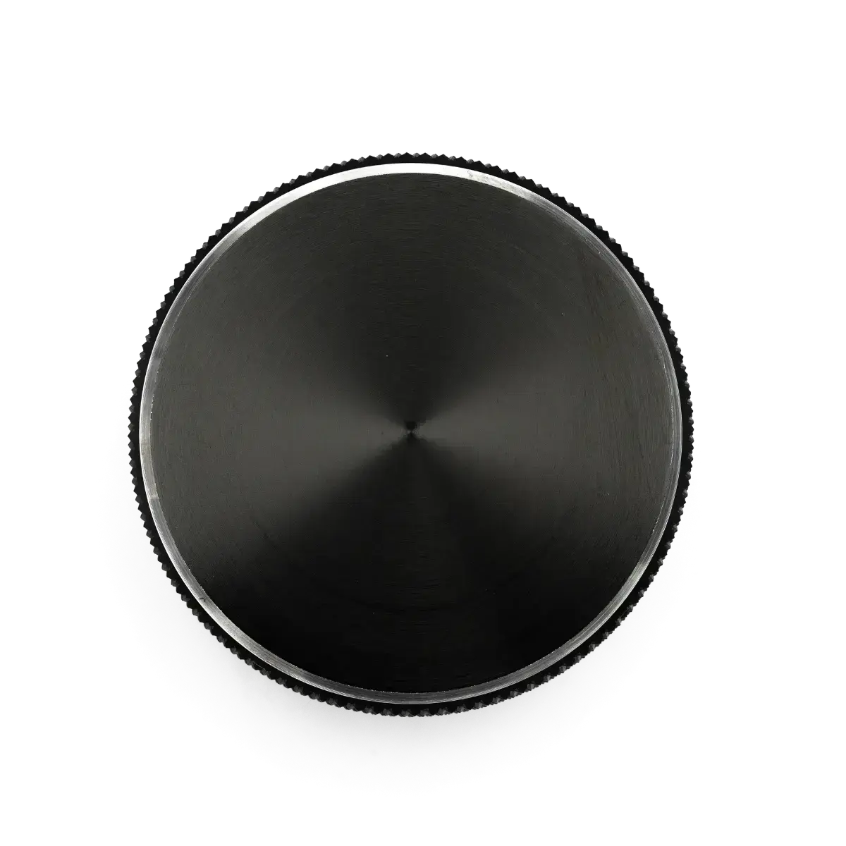 Bouchon de réservoir Le Billet noir aluminium 6061T - vue de dessus finition satinée