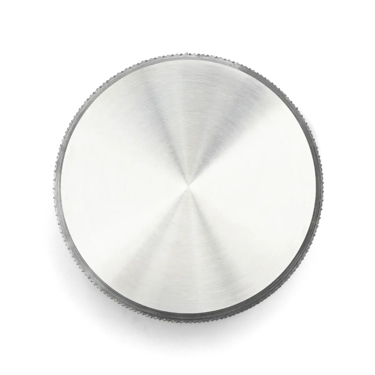 Bouchon de réservoir Le Billet argent - vue de face aluminium brossé