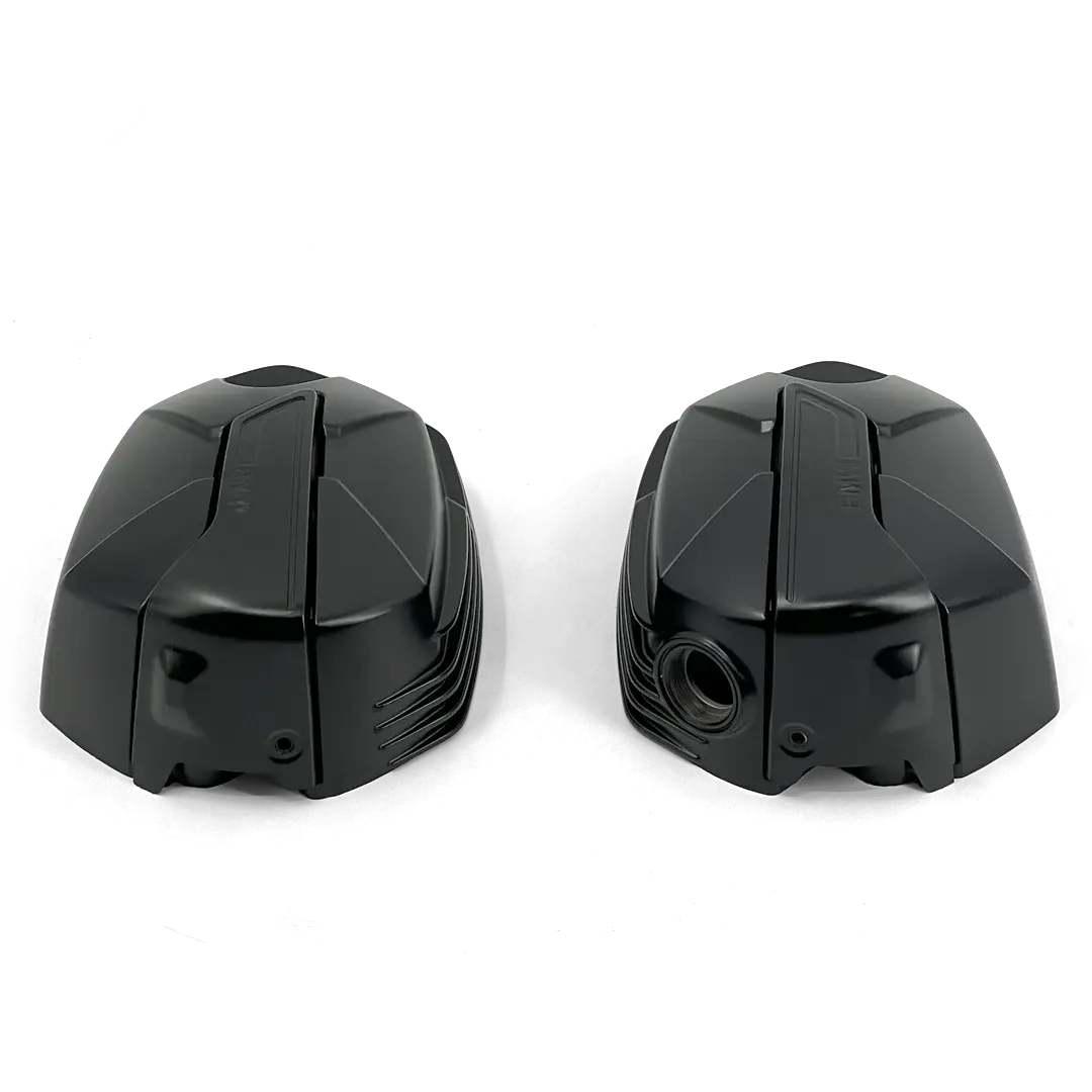 Paire de caches culbuteurs noirs BMW R nineT 2020+ – remplacement direct couvre-culasses aluminium origine