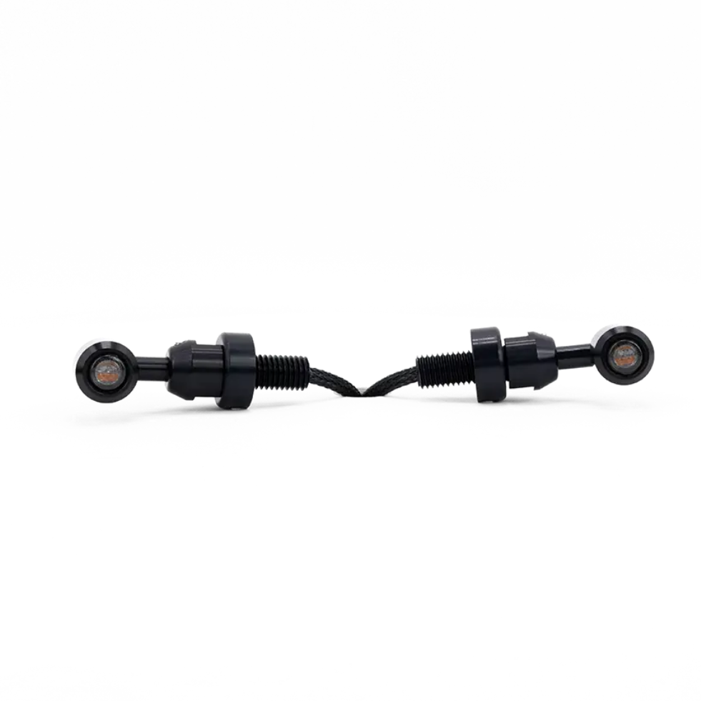 Clignotants Arrière 3-en-1 Mini Bates BMW R18 FCR Original - paire de feux noirs avec faisceau electrique, finition Noir