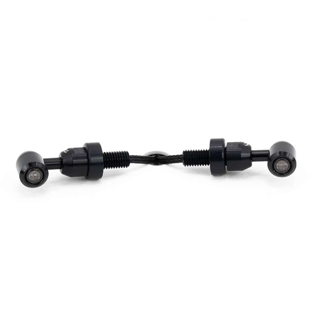 Clignotants Arrière 3-en-1 Mini Bates BMW R18 FCR Original - paire de feux noirs alignes, vue de face