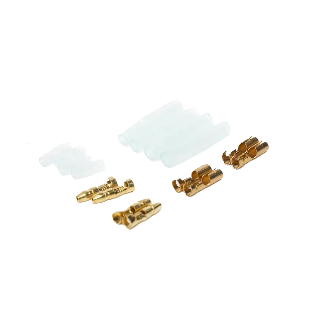 Connecteurs électriques fournis pour clignotants LED moto FCR Original – cosses et gaines isolantes