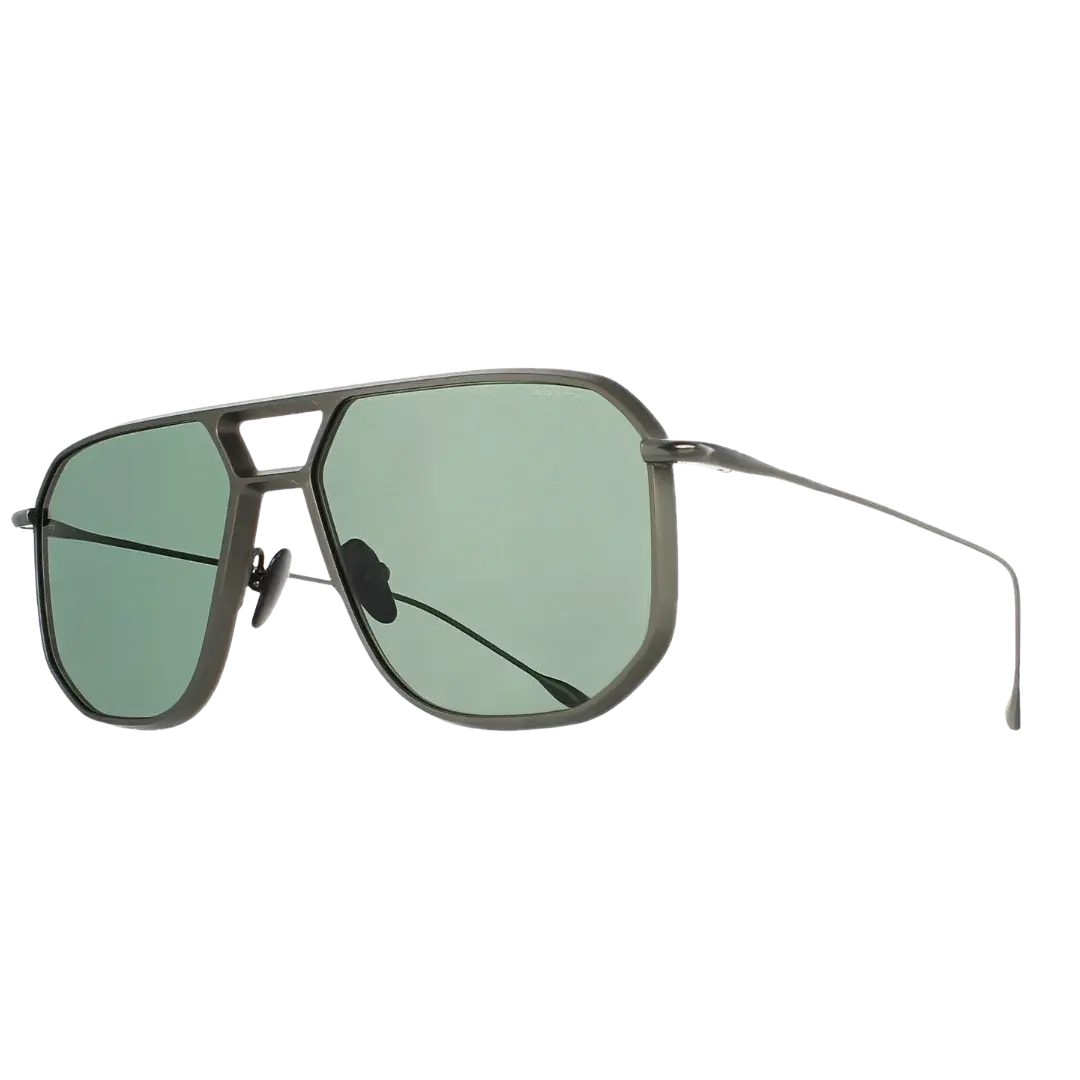 Lunettes soleil moto Brett Ed Sun Noir - vue trois quarts chanfreins apparents collection Streamline
