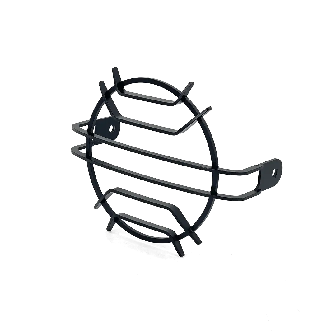 Grille de phare Triumph Scrambler 400 noir époxy - vue trois quarts gauche