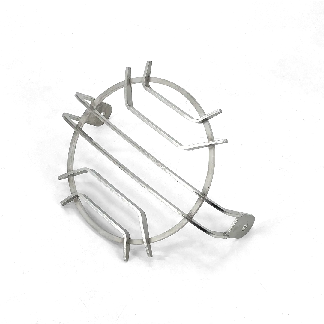Grille de phare Triumph Scrambler 400 inox brossé - vue trois quarts droite