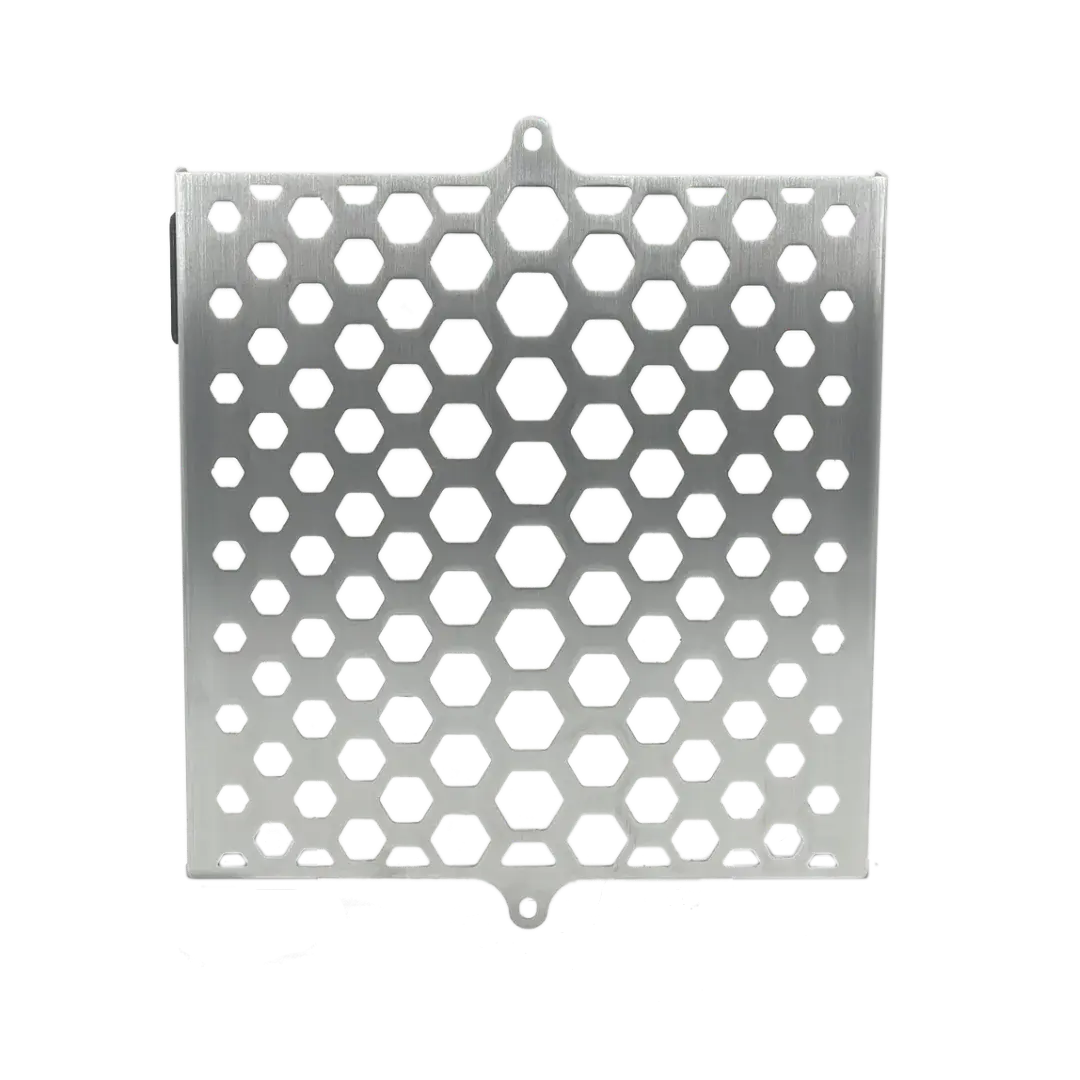 Grille de Radiateur Triumph Scrambler 1200 FCR Original - vue de face complète motif nid d'abeille protection radiateur inox brossé