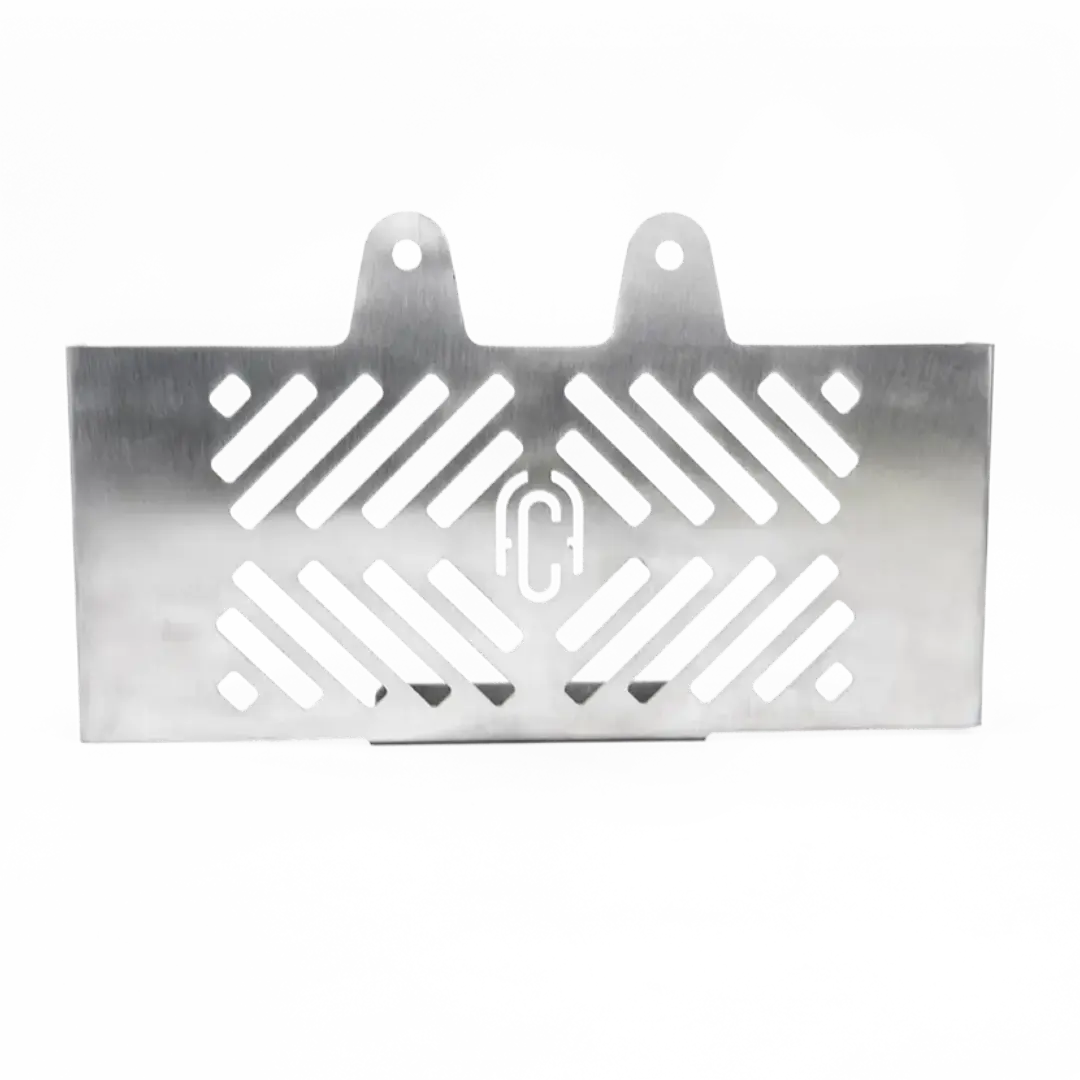 Grille de Radiateur a Retours BMW R NineT FCR Original - finition brossee vue de face motif decoupe