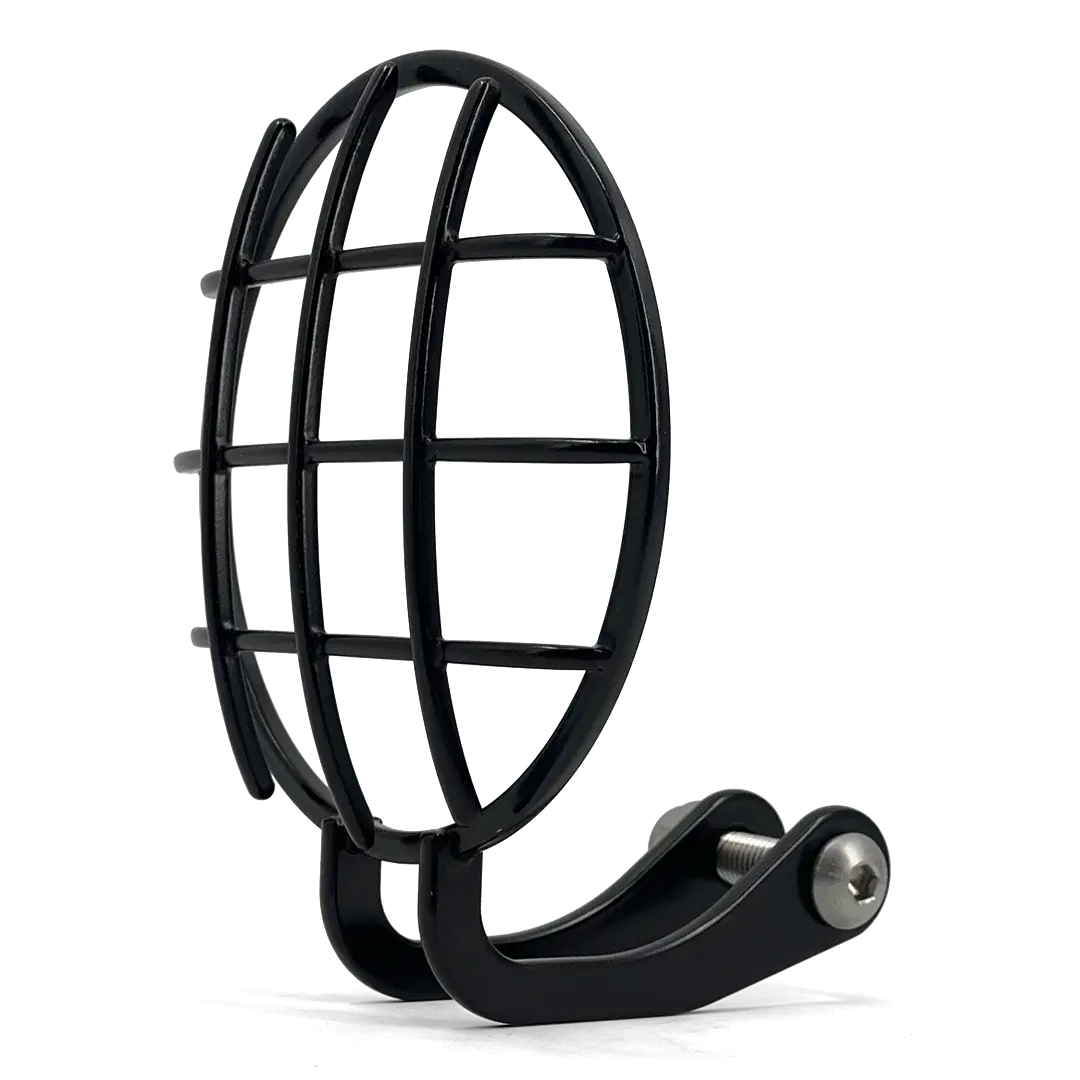 Headlight Grill motorcycle FCR Accessoires black - café racer design for Triumph Bobber, high-strength stainless steel.