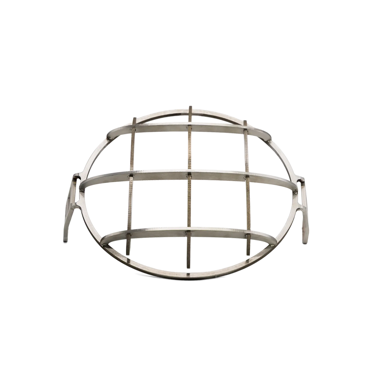 Grille de phare inox brossee pour phare d’origine Triumph Bonneville T100 et T120, vue de face - FCR Accessoires