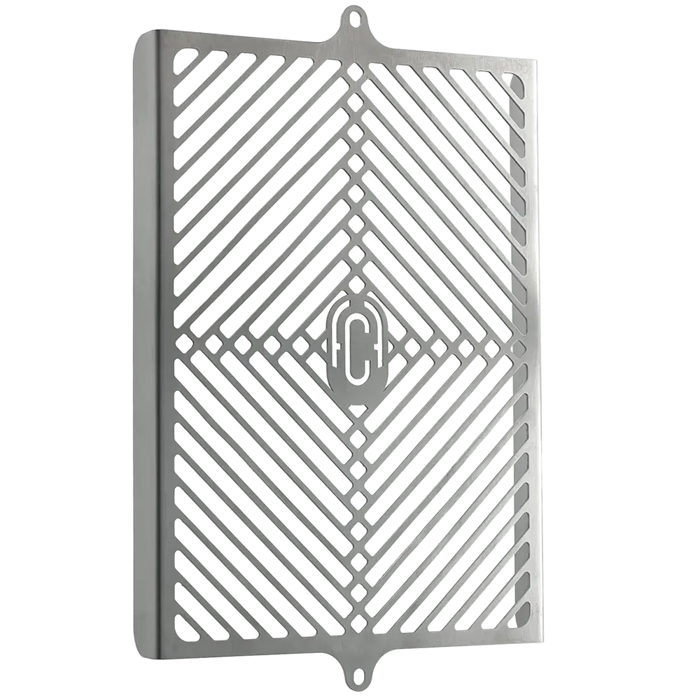Grille de radiateur brossée FCR Accessoires pour Triumph Bobber – finition aluminium brut, fabrication française et design exclusif.