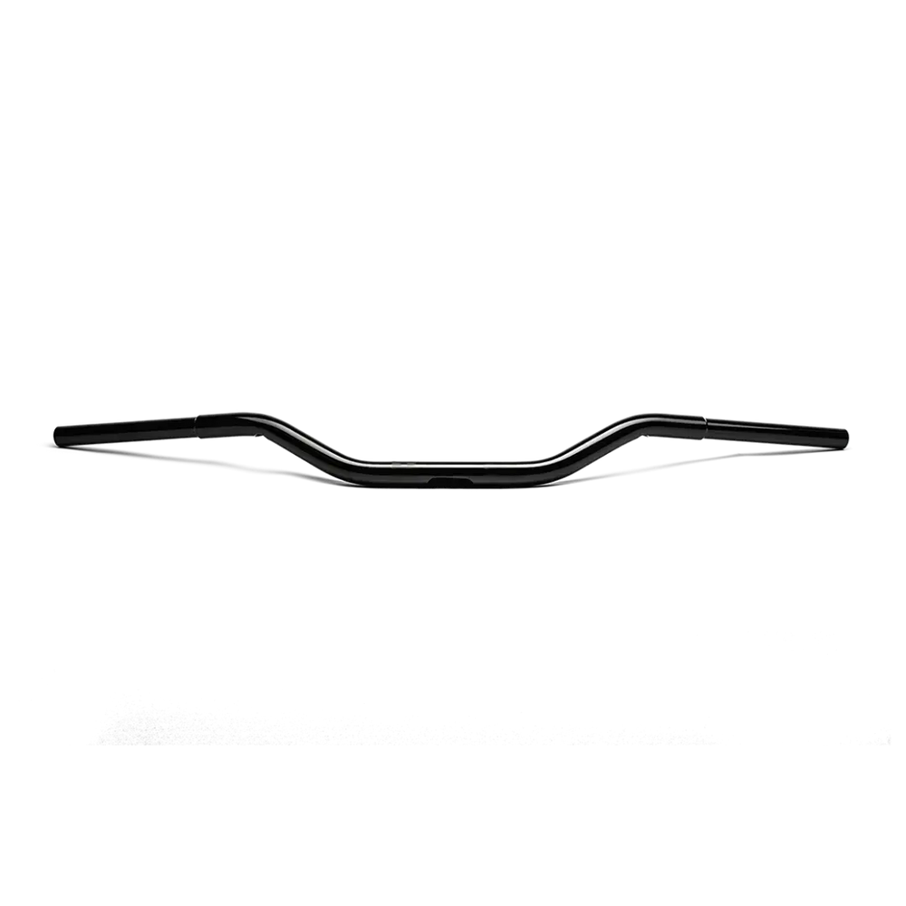 Guidon BMW R18 FCR Original - guidon acier noir bas et large, vue de face