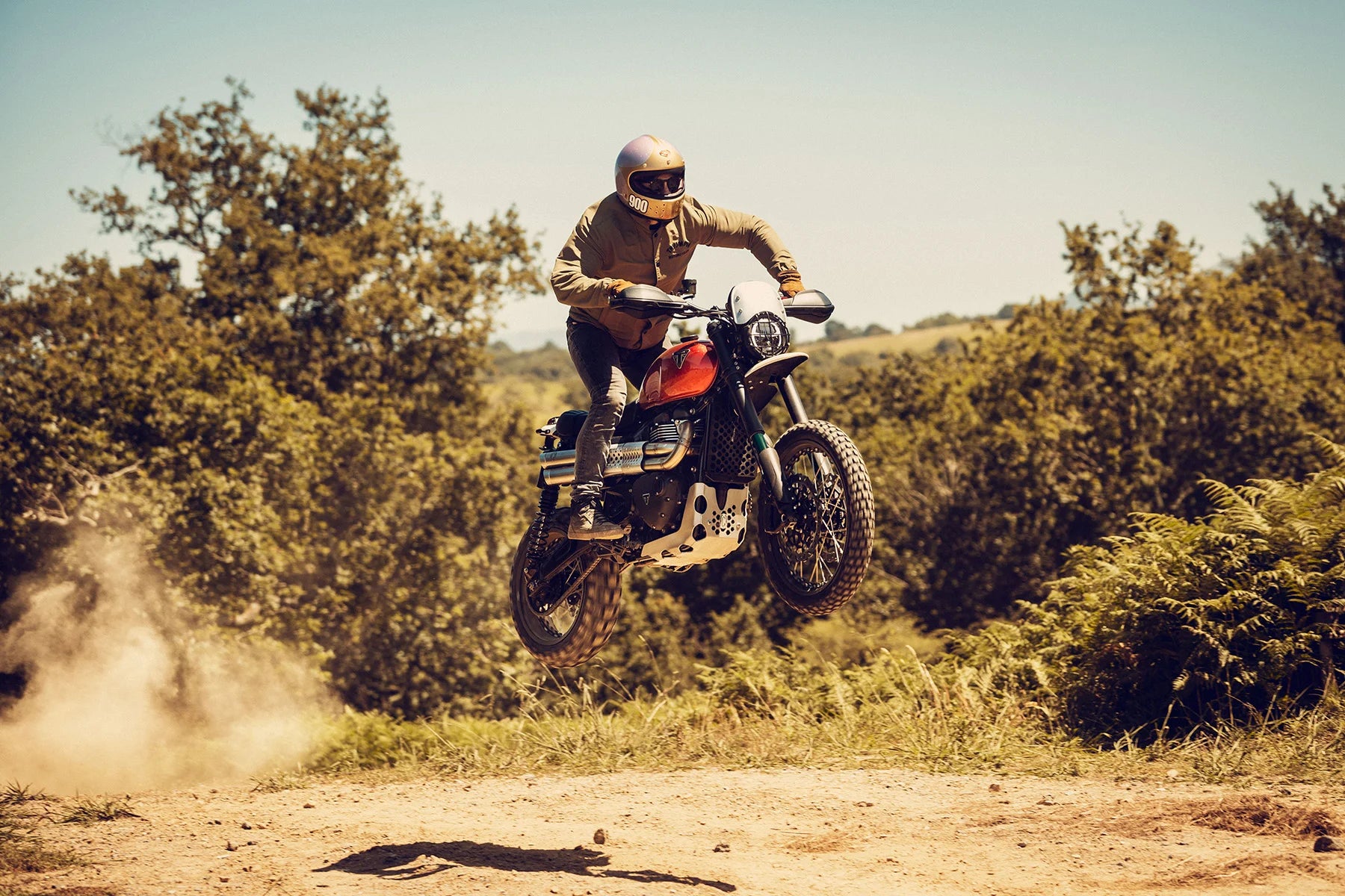 Kettenschutz Aluminium | Triumph Scrambler 1200 - Foto 2 in Anwendung