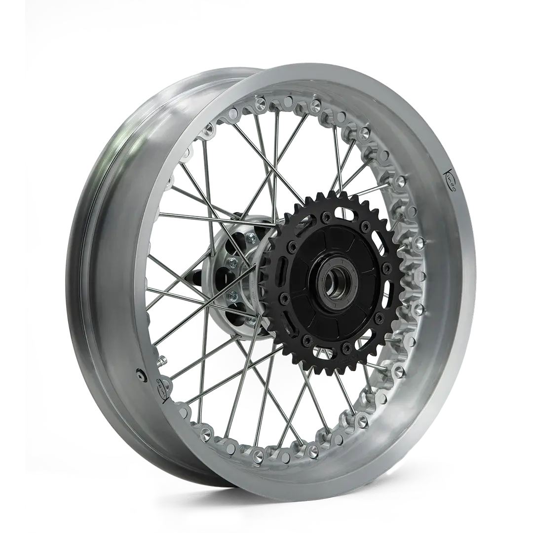 Jante arriere Kineo a rayons brossee moyeu roulement Triumph Bonneville T120 FCR Accessoires