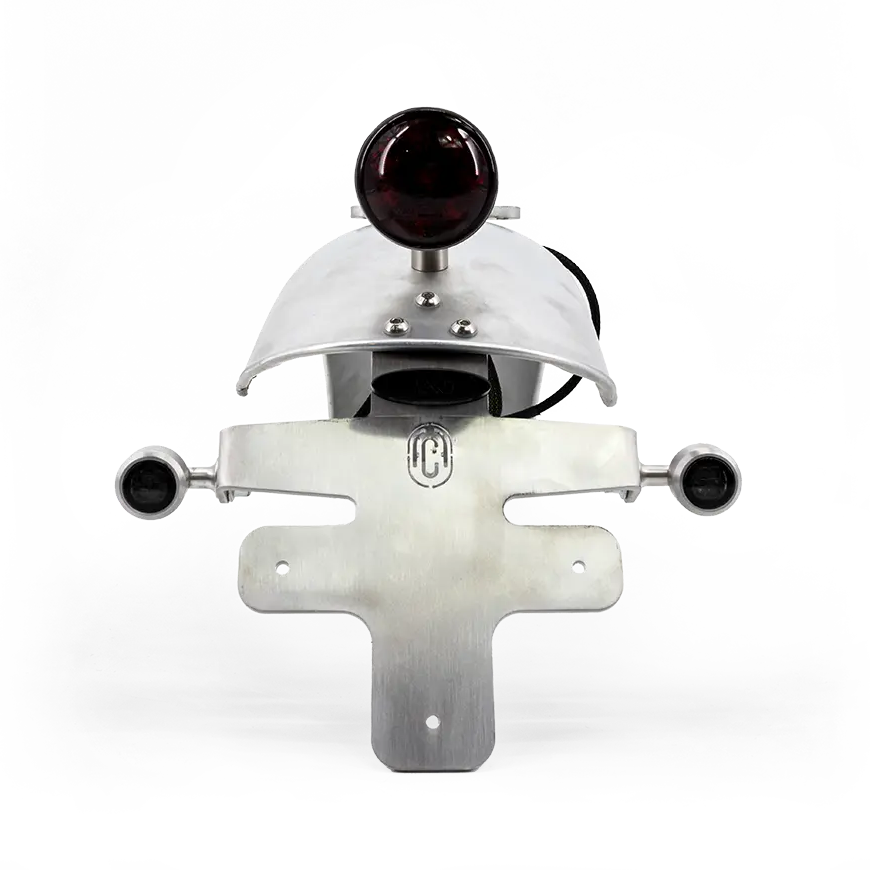 Kit Garde-Boue Arriere Triumph Modern Classic FCR Original - feu arriere 3 en 1 et support de plaque vue de face