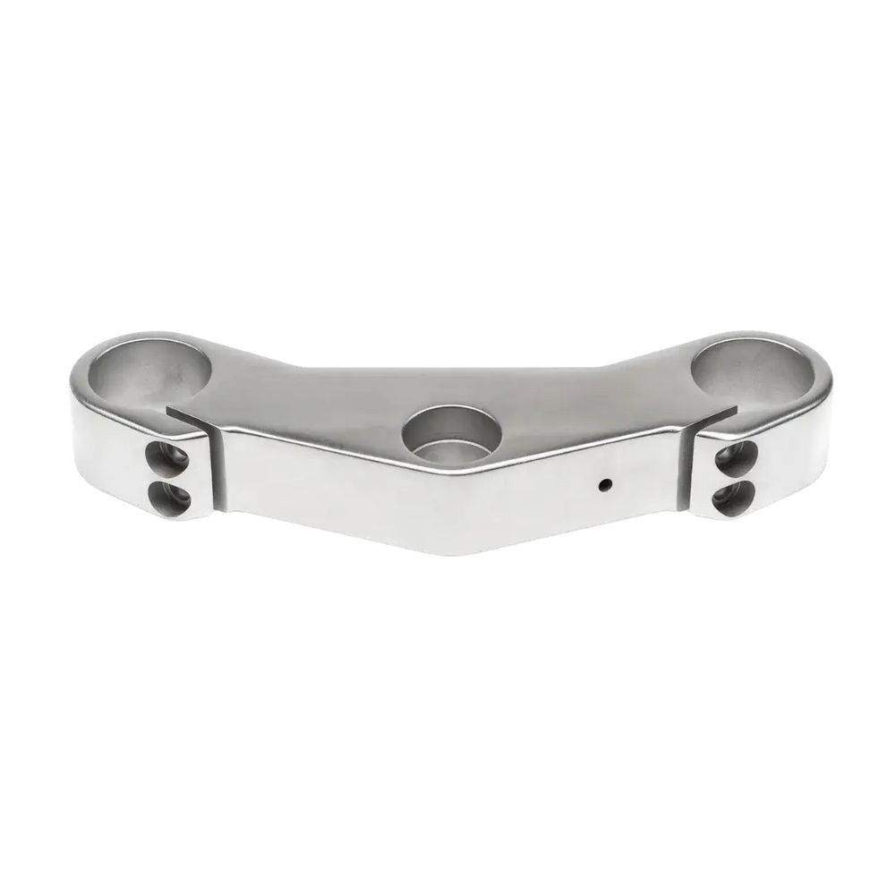 Kit Te de Fourche Large Triumph Modern Classic FCR Original - ensemble assemble aluminium poli vue trois quarts fond blanc