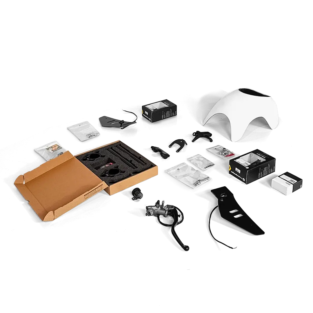 Kit Trident RACER Avant FCR Accessoires version brute – kit prêts à peindre pour transformer votre Triumph Trident 660 en Café Racer haut de gamme