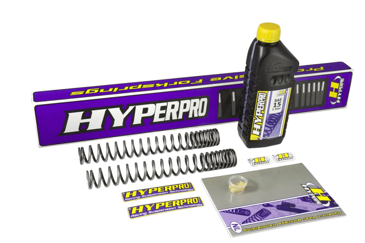 Kit ressorts de fourche progressifs Hyperpro pour BMW R12 G/S avec huile SAE 15 1 L, notice et autocollants - FCR Accessoires