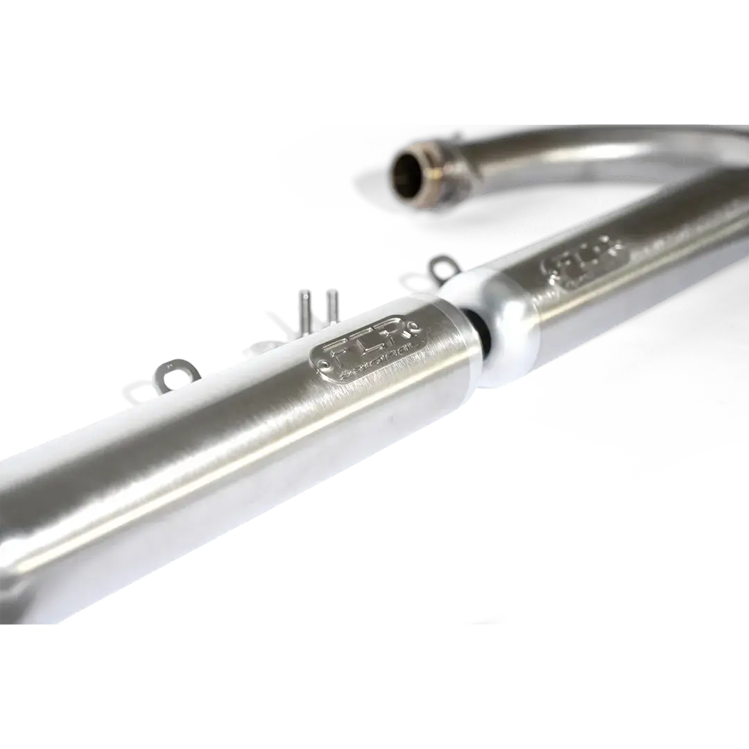 Détail raccord et soudure ligne d'échappement FCR Accessoires - fabrication française