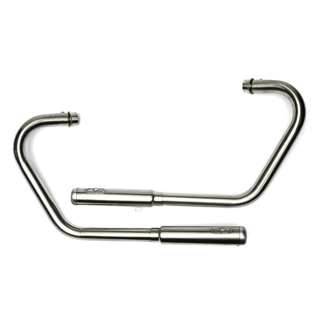 Ligne d’échappement complète FCR Accessoires en inox brossé pour Triumph Modern Classics – Bonneville T100, T120, Street Twin, Speed Twin 900.