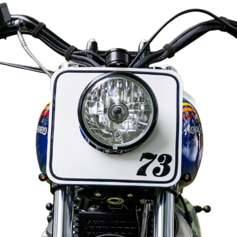 Photo monté d'un feu Bates avec support monté sur un Royal Enfield Interceptor 650 