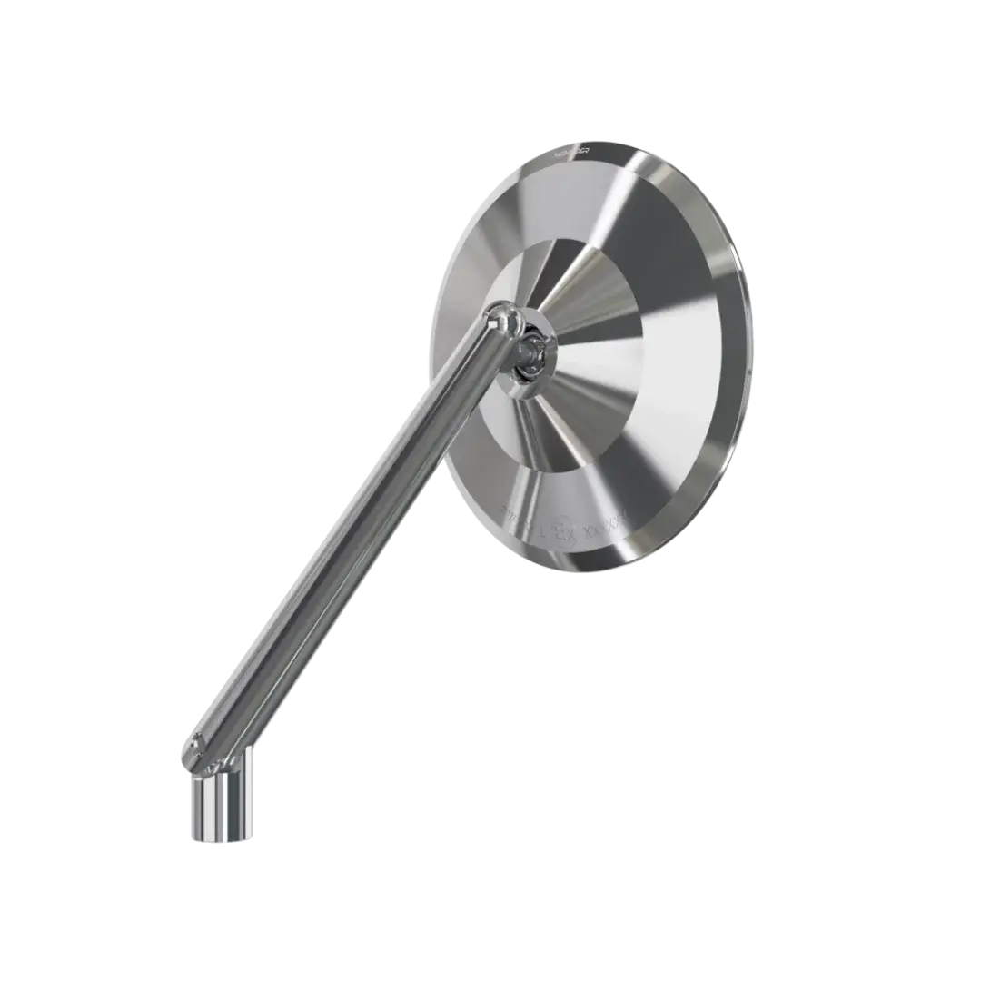 Rétroviseur Highsider Montana argent - vue trois quarts angle bas