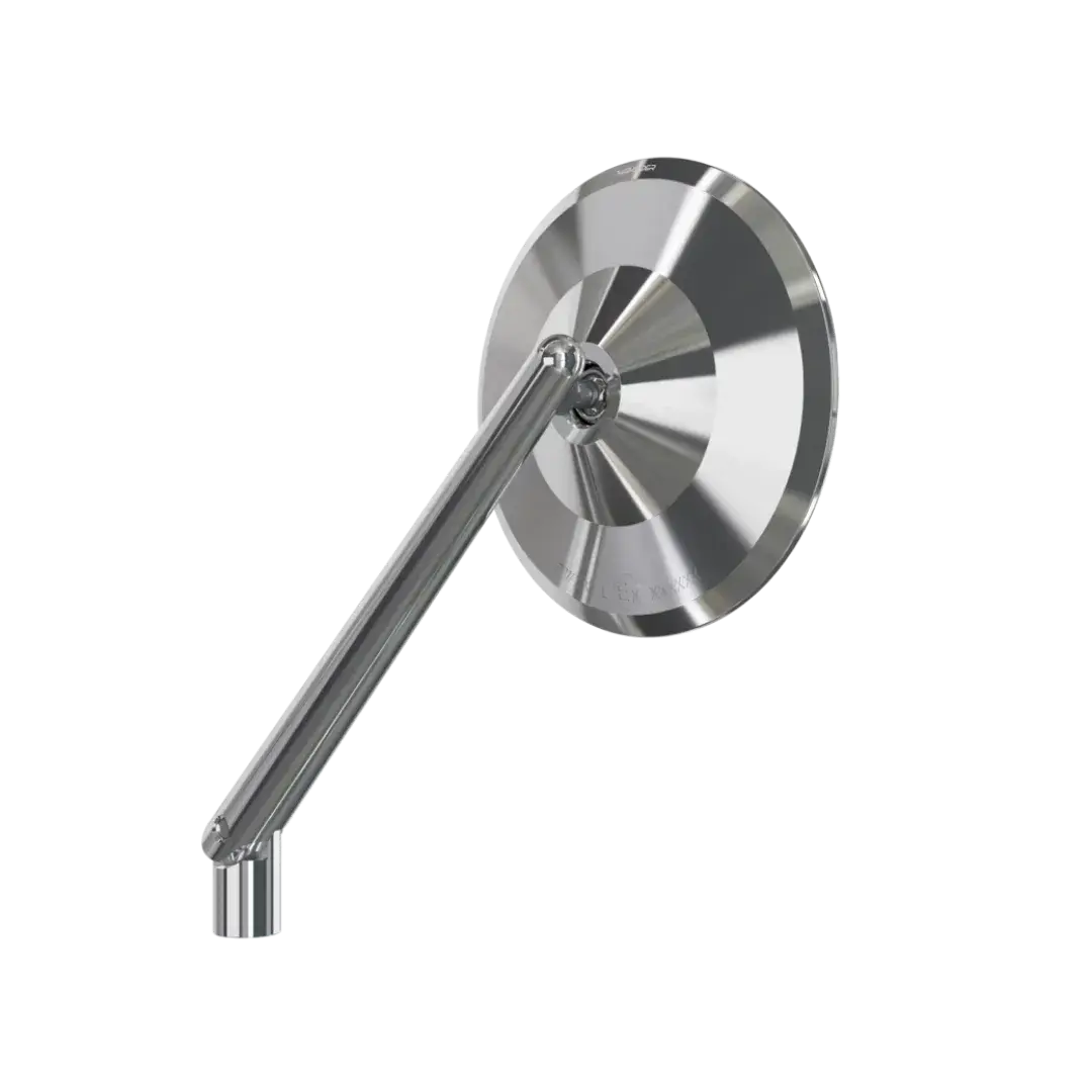 Rétroviseur Highsider Montana argent - vue trois quarts angle bas