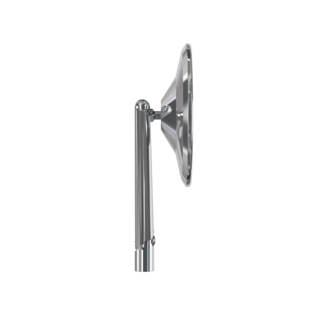 Rétroviseur Highsider Montana argent - vue de profil mât vertical