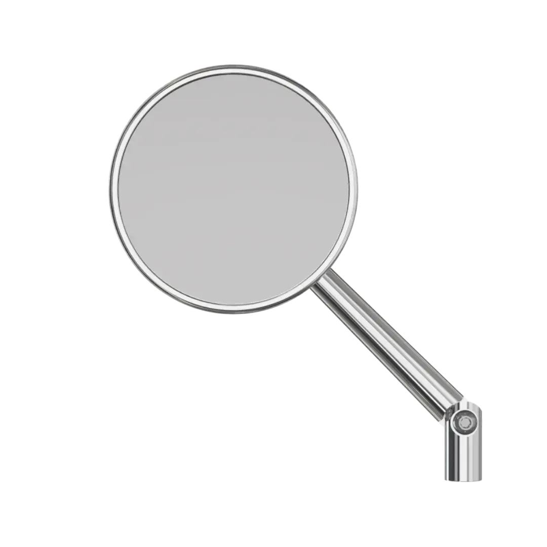 Rétroviseur Highsider Montana argent - vue de face miroir rond