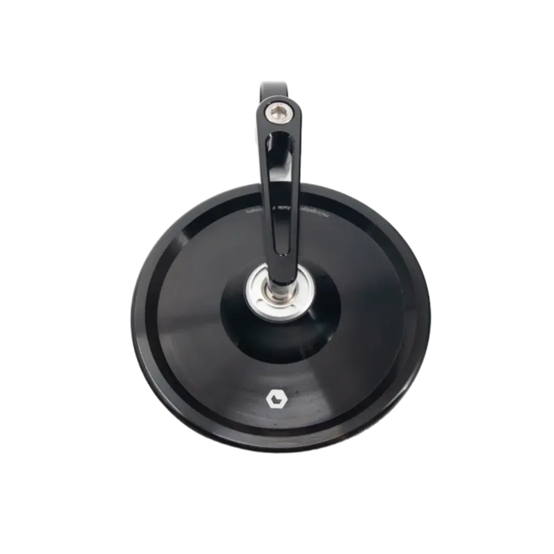 Paire d’embouts de guidon universels FCR Accessoires pour rétroviseurs Classic, aluminium CNC noir anodisé, compatibles 22 mm et 25,4 mm.