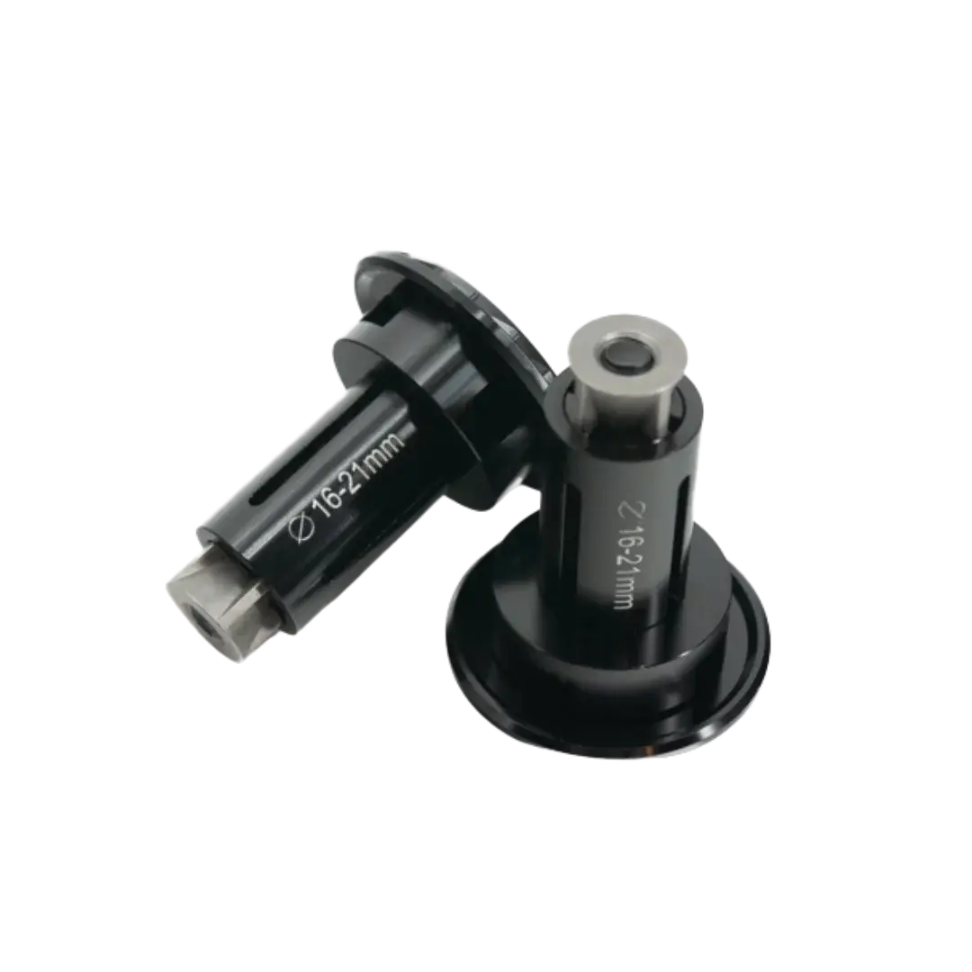 Embouts de guidon FCR Accessoires diamètre 16–21 mm, aluminium CNC noir pour installation plug and play de rétroviseurs moto universels.