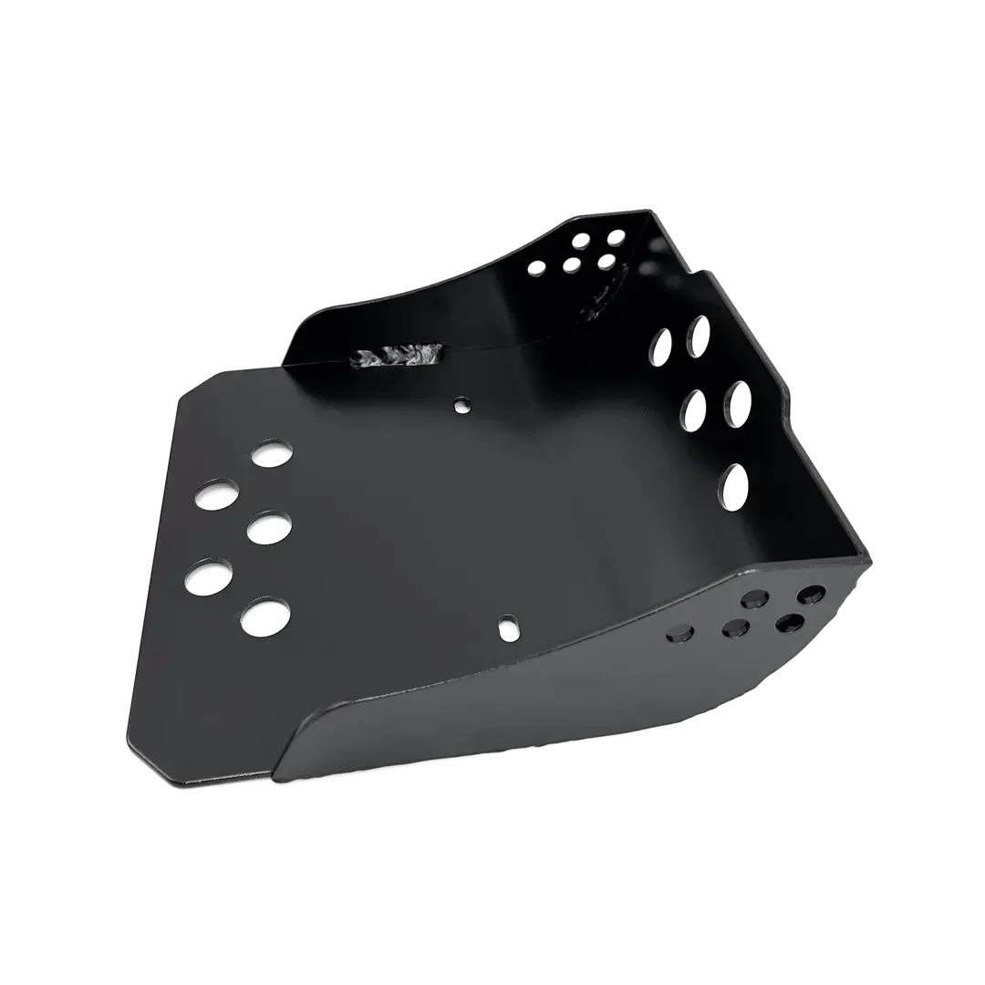 Sabot moteur Triumph noir vue latérale protection berceau moto accessoire premium plug and play