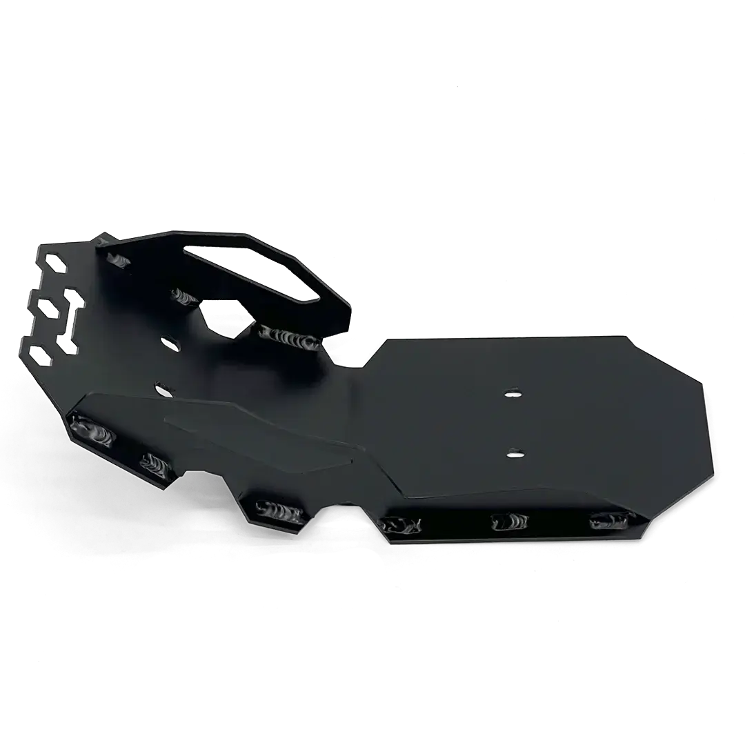 Sabot moteur renforcé Triumph Speed 400 / Scrambler 400 profil latéral noir finition mate