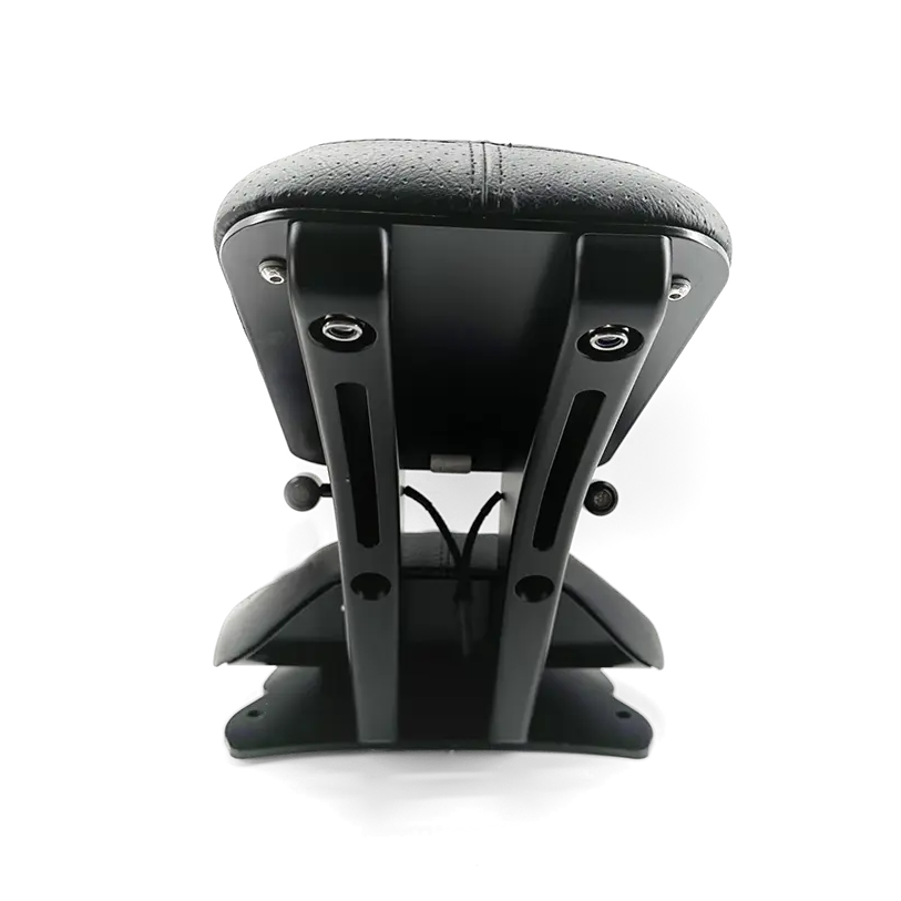 Selle Deux Places BMW R18 FCR Original - vue de dos, platine support aluminium usiné ajourée et câblage