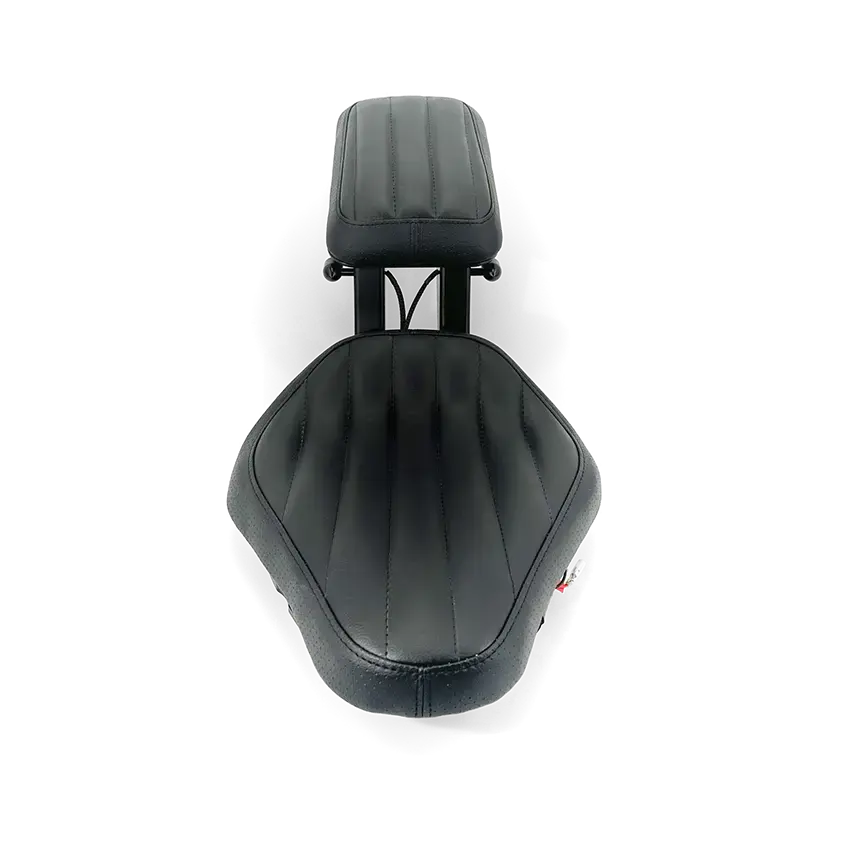 Selle Deux Places BMW R18 FCR Original - vue arrière, assise passager skaï grainé