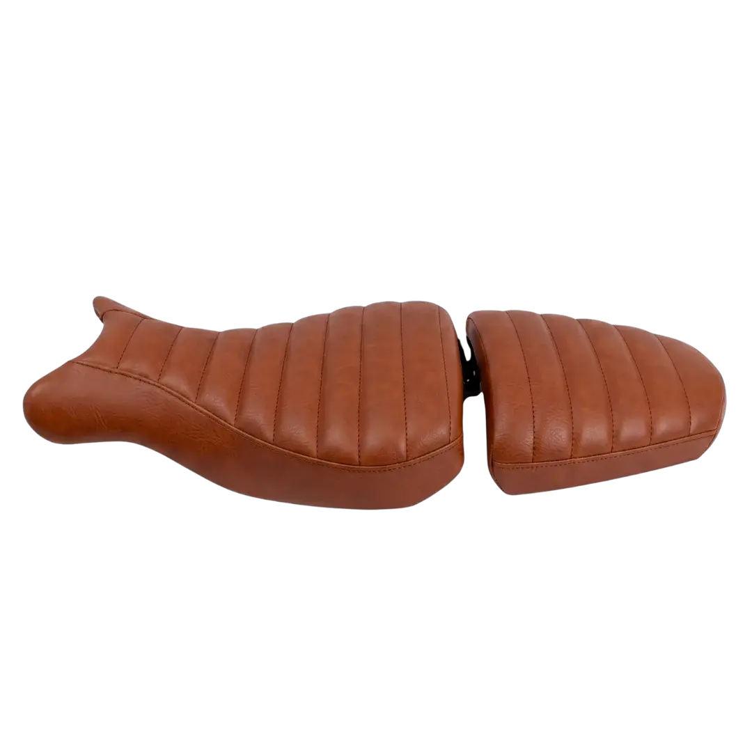 Selle Vintage Heritage BMW R nineT FCR Original - cognac simili cuir canale vue de profil