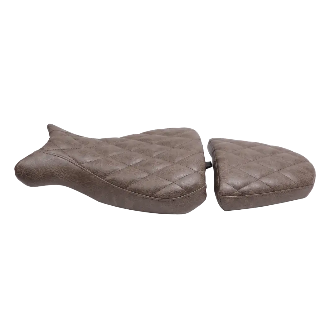 Selle Vintage Heritage BMW R nineT FCR Original - smoke simili cuir diamant vue de profil