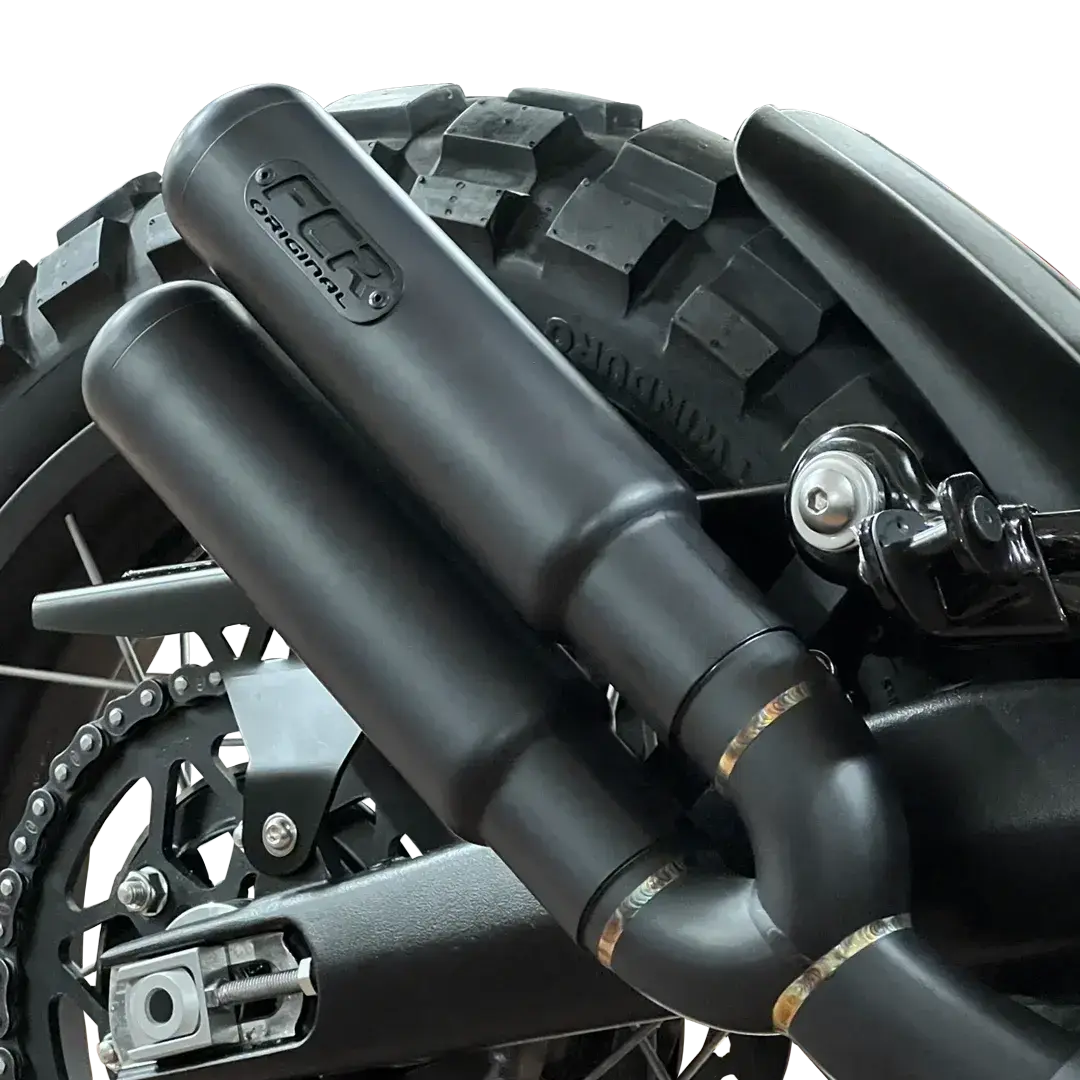 Échappement double sortie installé Triumph Scrambler 400 X 2024