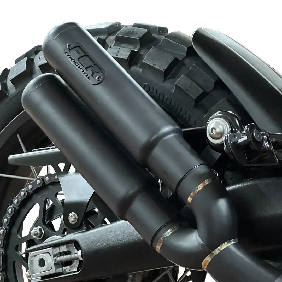 Échappement double sortie installé Triumph Scrambler 400 X 2024