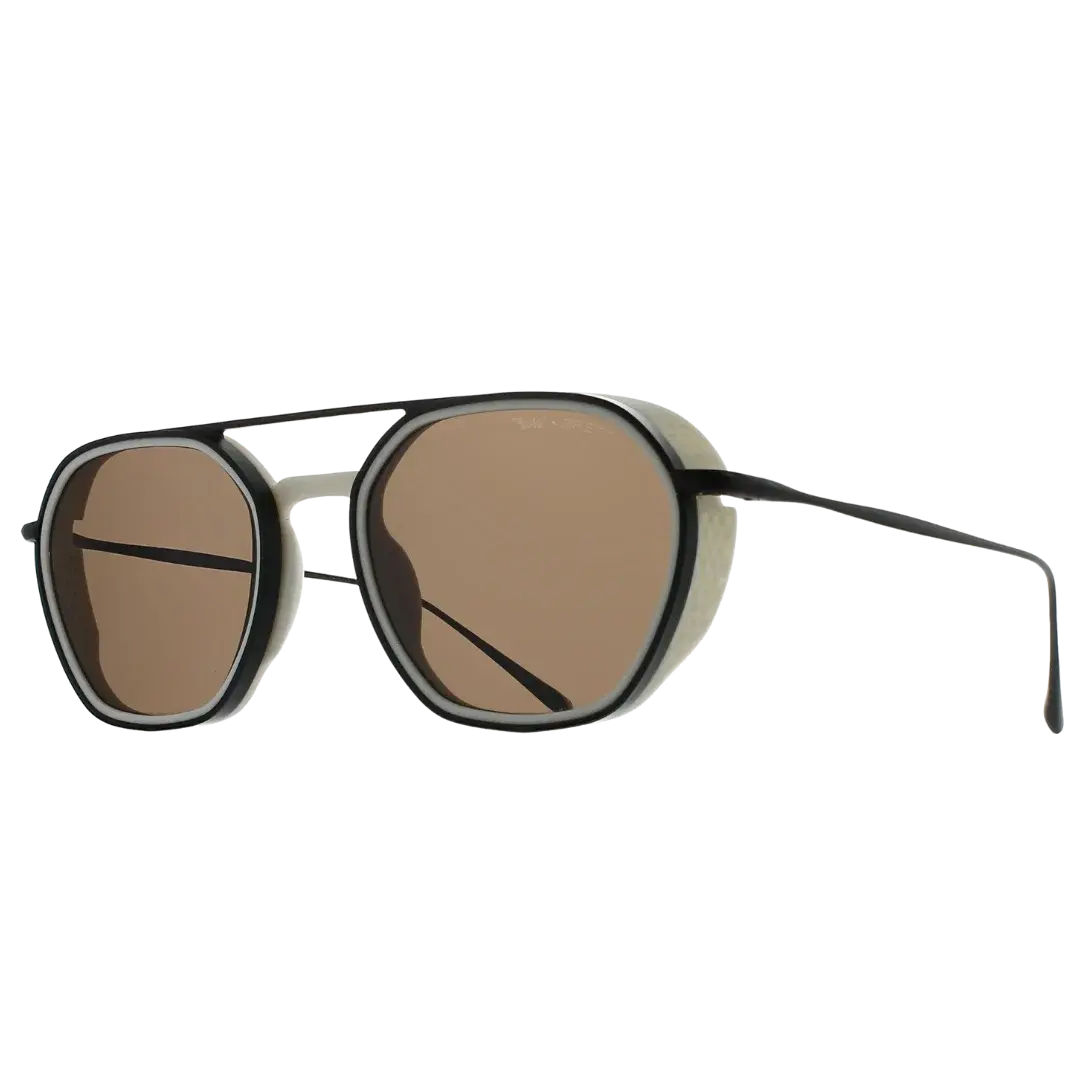 Lunettes soleil moto Brett Spitfire Sun Mat Black - vue trois quarts édition limitée Wheels and Waves Biarritz