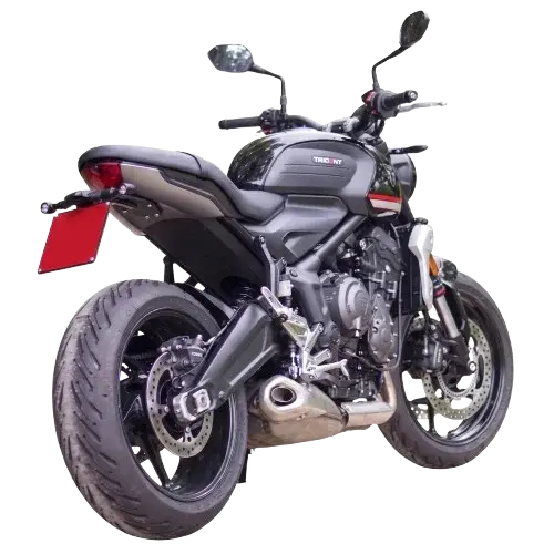Support de plaque deporte clignotants FCR gros plan feu arriere Triumph Trident 660 FCR Accessoires
