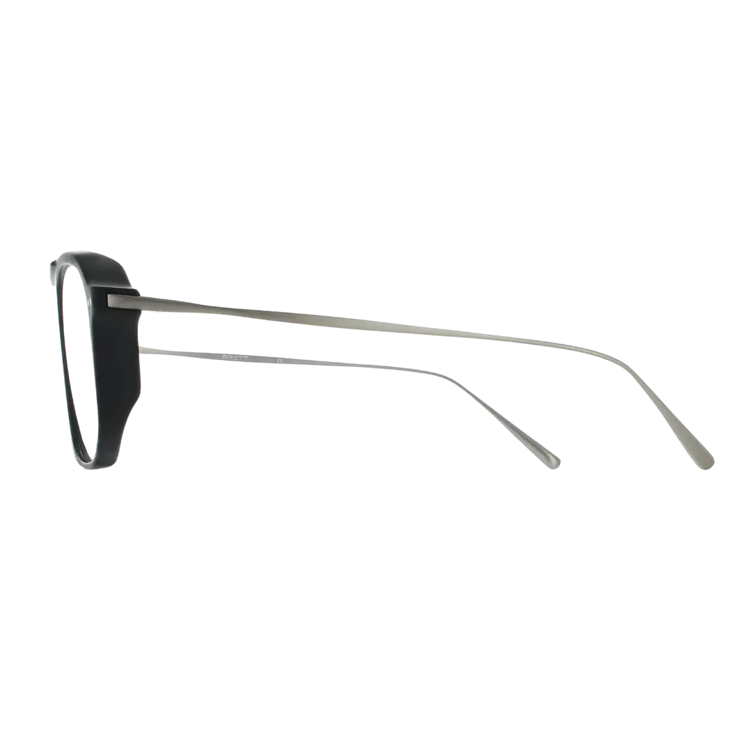 Lunettes soleil moto Brett Tony Sun Noir Argent - vue de profil branches ultrafines compatibles port sous casque