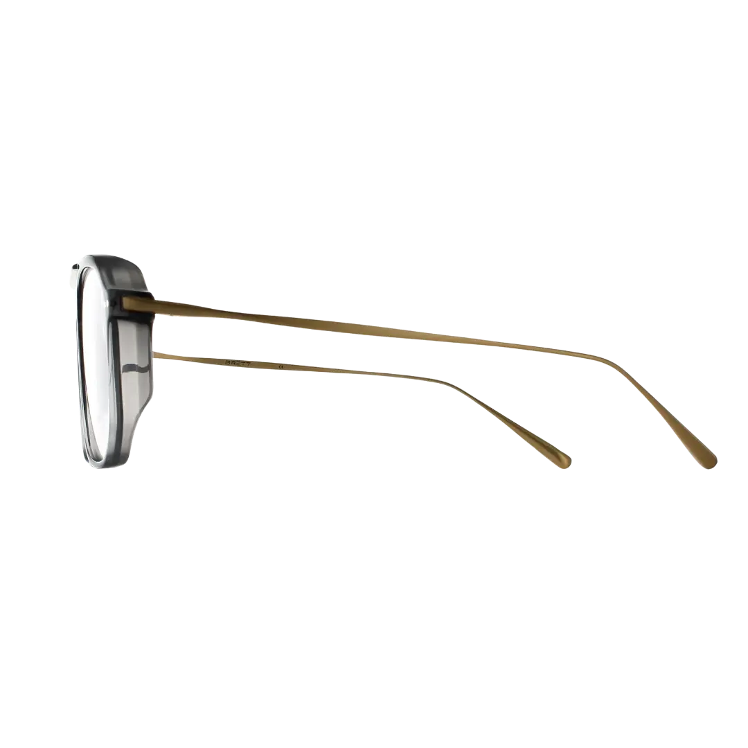 Lunettes soleil moto Brett Tony Sun Gris Cuivre - vue de profil branches ultrafines flexibles inox 304