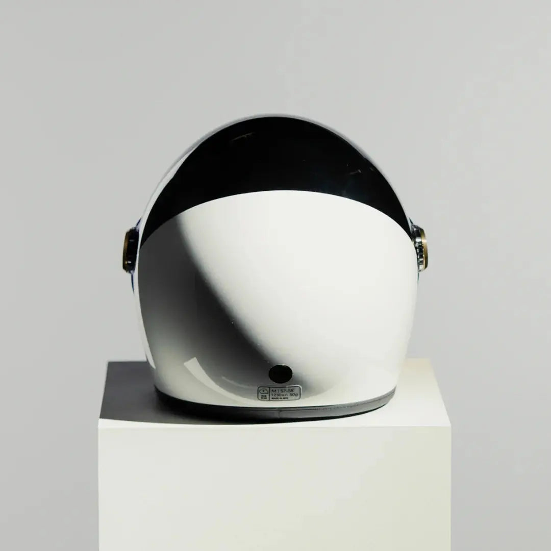 Arrière casque Hedon Heroine Racer 2.0 Two Face design minimaliste noir blanc fabrication artisanale
