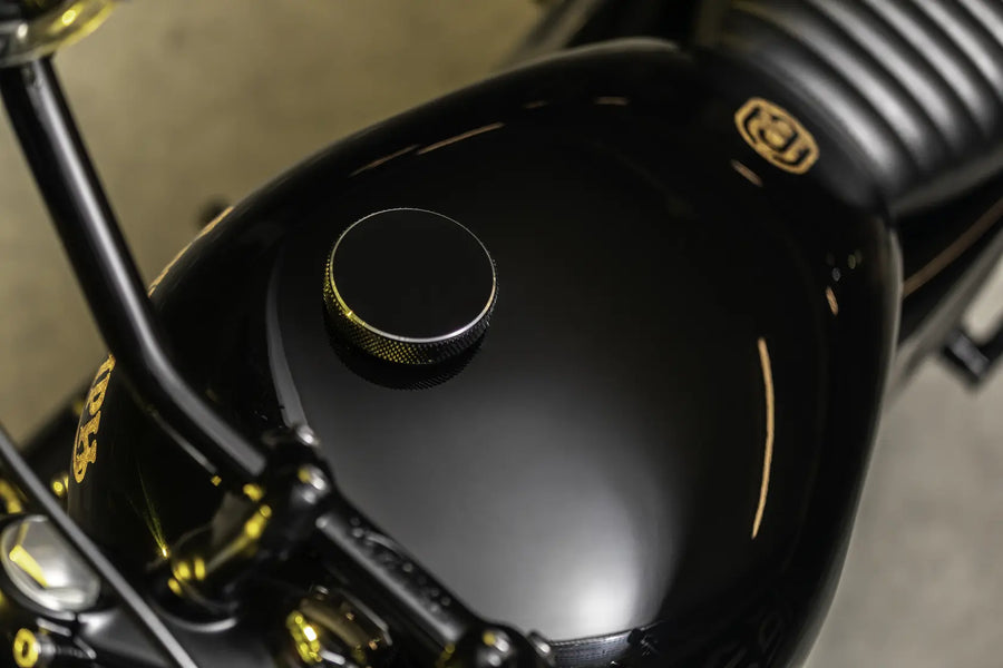 Bouchon de réservoir Billet FCR monté sur Triumph Bouchon de réservoir FCR Billet monté sur Triumph