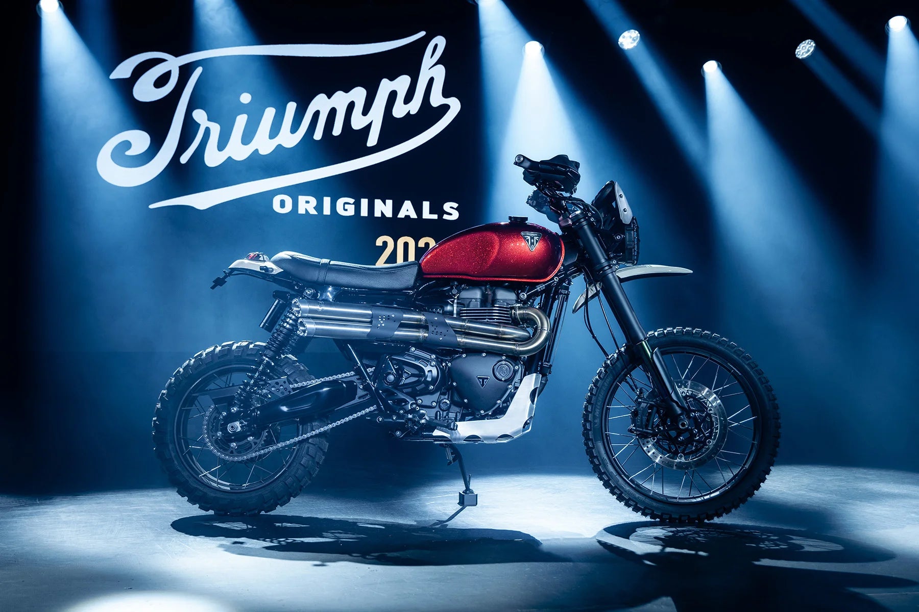 Kettenschutz Aluminium | Triumph Scrambler 1200 - Foto 1 in Anwendung